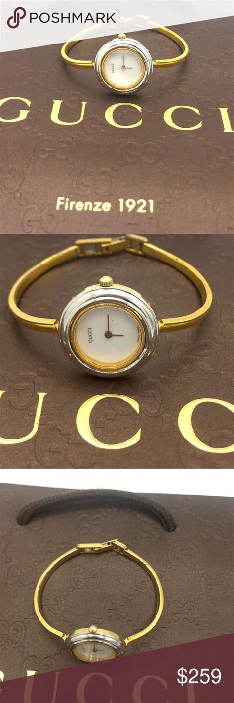 gucci interchangeable bezel watch silver